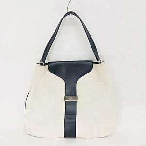 Gucci Hobo Bag Handbag Hobo Jackie Canvas Leather Ivory White Black